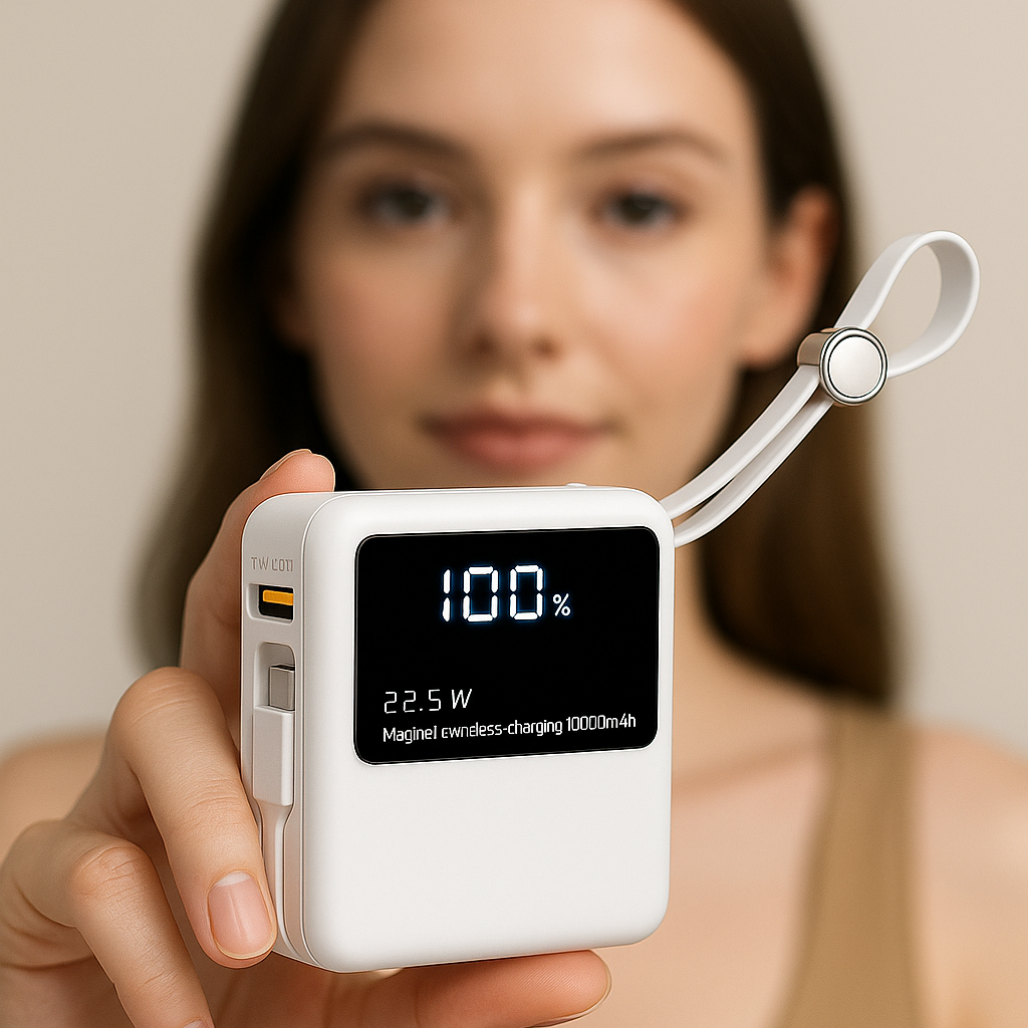 Mini Magsafe Powerbank –  15W Wireless Charger for iPhone Android Smartwatch | Pocket-size 10000mAh