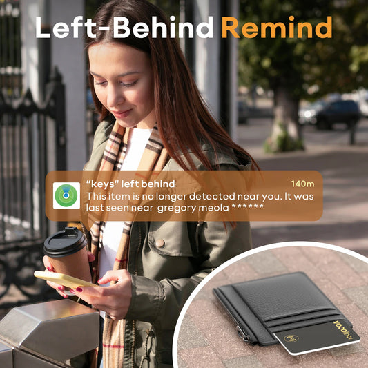 VOCOlinc Ultra-Slim Wallet Tracker Card – Apple Find My Compatible, Bluetooth Anti-Loss Smart Tag