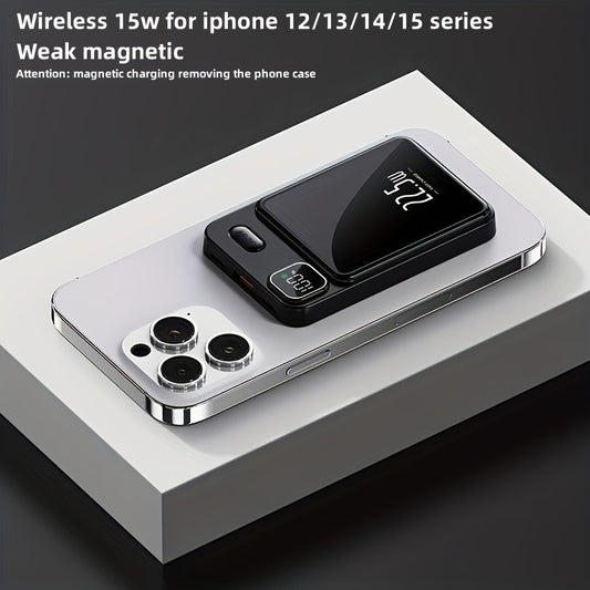 MagSafe 10000mAh Magnetic Wireless Power Bank – Portable Battery Pack for iPhone 16/15/14/13/12